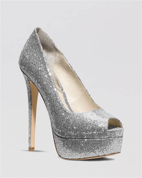 michael kors silver heels|michael kors high heels pumps.